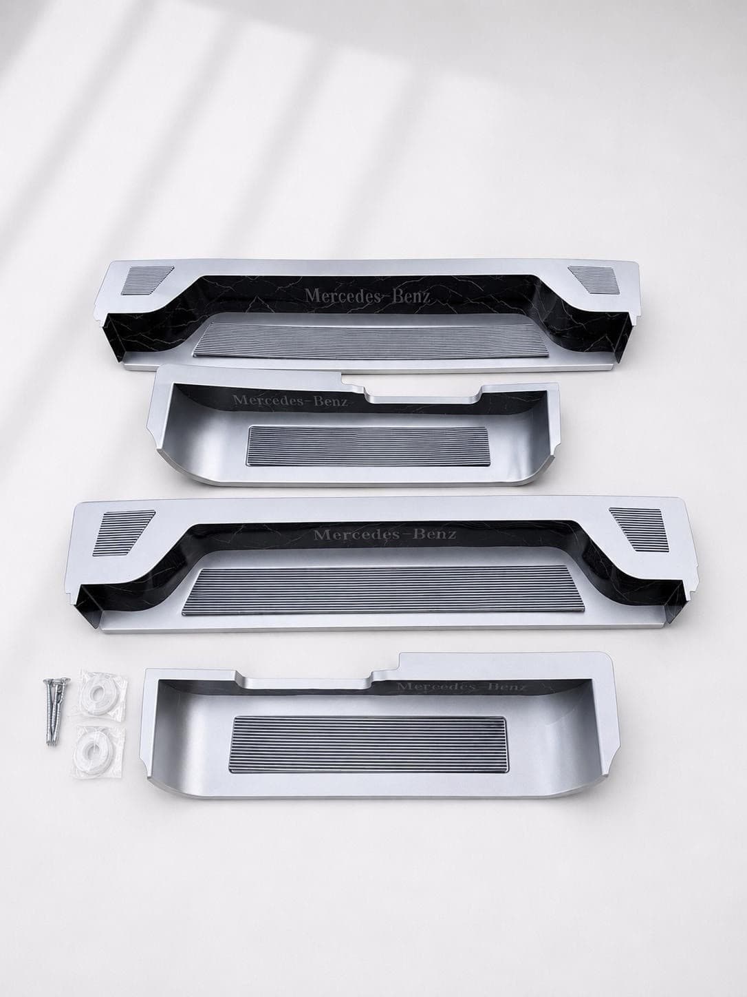 Mercedes Vito / V-Class W447 LED Illuminated Door Sill Plates — Black Marble — photo 1