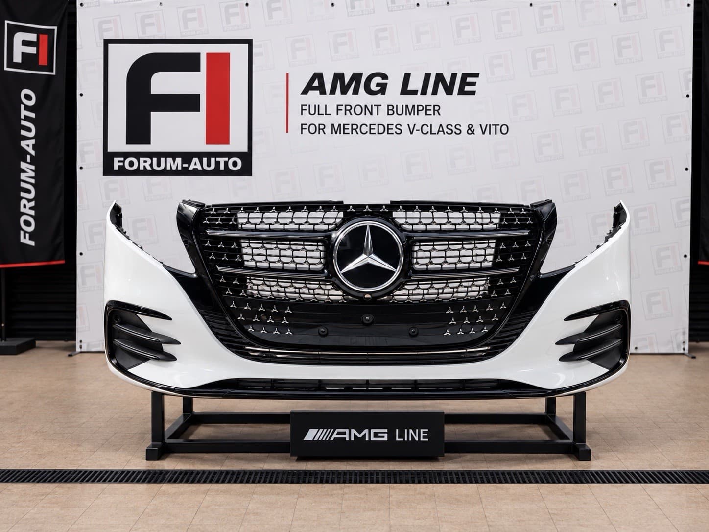 Genuine Mercedes Vito V-Class W447 AMG Front Bumper Grille White Facelift — photo 1