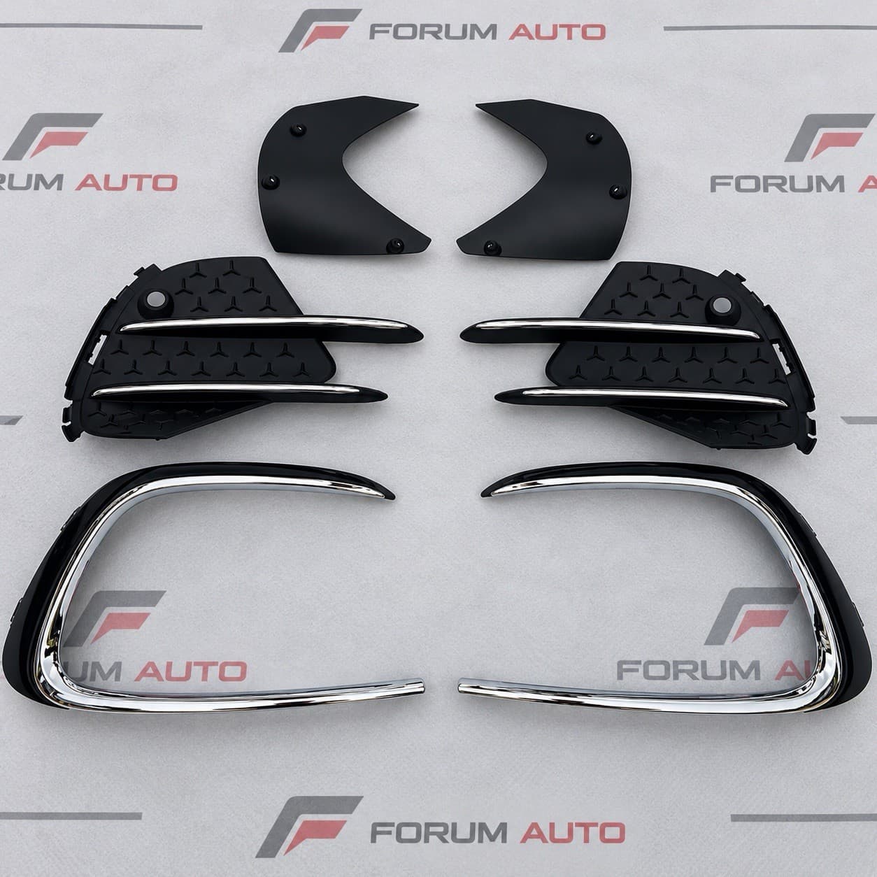 Mercedes Vito V-Class W447 AMG Line Front Bumper Chrome Trim Grille Set — photo 1